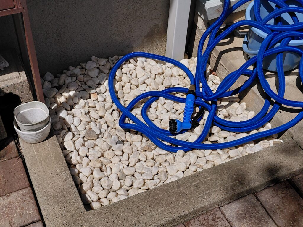 洗って再生した白玉石